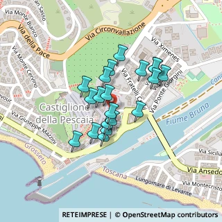 Mappa Via Battisti, 58043 Castiglione della Pescaia GR, Italia (0.17)