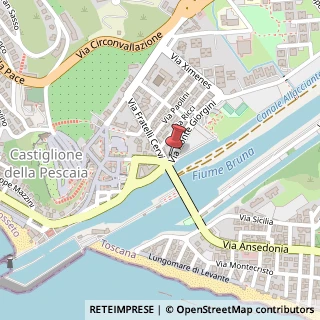 Mappa Via Ponte Giorgini, SNC, 58043 Castiglione della Pescaia, Grosseto (Toscana)