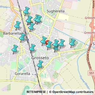 Mappa Via Po, 58100 Grosseto GR, Italia (1.03588)
