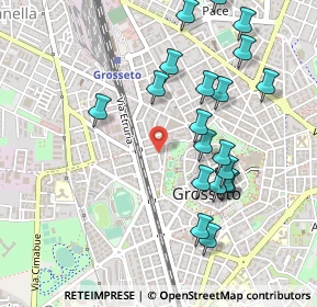 Mappa Via Marco Minghetti, 58100 Grosseto GR, Italia (0.538)