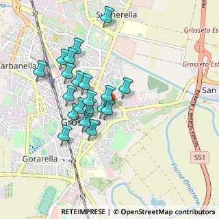 Mappa Grosseto, 58100 Roselle , Italia (0.835)
