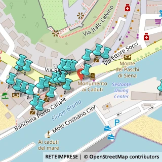 Mappa Via Porto Canale, 58043 Castiglione della Pescaia GR, Italia (0.05385)