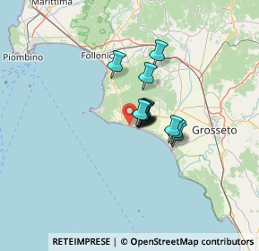 Mappa Via J. F.Kennedy, 58043 Castiglione della Pescaia GR, Italia (6.76923)