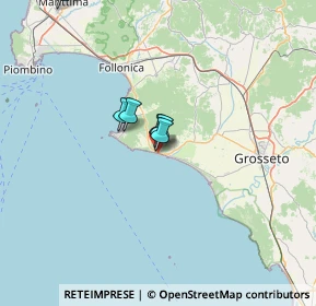 Mappa Via J. F.Kennedy, 58043 Castiglione della Pescaia GR, Italia (44.21538)