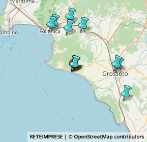 Mappa Via Orsa Minore, 58043 Castiglione della Pescaia GR, Italia (13.35)