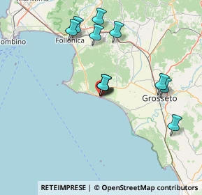 Mappa Via Isola Clodia, 58043 Castiglione della Pescaia GR, Italia (13.55667)