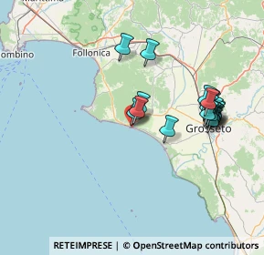 Mappa Lungomare di Levante, 58043 Castiglione della Pescaia GR, Italia (15.046)