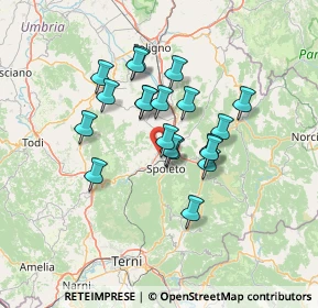 Mappa Via Antonio Meucci, 06049 Spoleto PG, Italia (11.153)