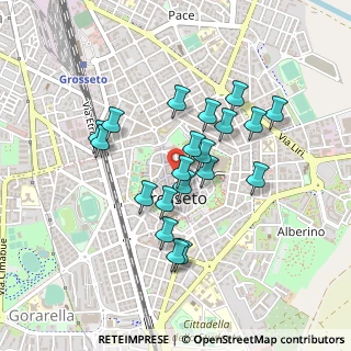 Mappa Piazza Baccarini, 58100 Grosseto GR, Italia (0.396)