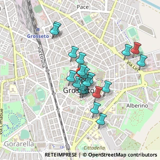 Mappa Piazza Baccarini, 58100 Grosseto GR, Italia (0.3865)