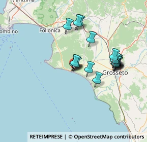 Mappa Sponda Destra Fiume Bruna, 58043 Castiglione della Pescaia GR, Italia (13.1095)