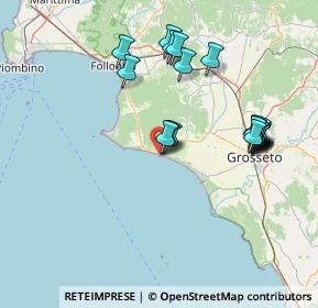 Mappa Via Camillo Benso Conte di Cavour, 58043 Castiglione della Pescaia GR, Italia (15.695)