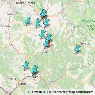 Mappa Via Giuseppe Saragat, 06049 Spoleto PG, Italia (16.968)