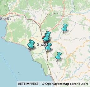 Mappa Via Filippo Corridoni, 58100 Grosseto GR, Italia (7.65182)