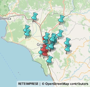 Mappa Via Filippo Corridoni, 58100 Grosseto GR, Italia (9.9485)