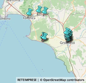 Mappa Fiume Bruna sponda di ponente, 58043 Castiglione della Pescaia GR, Italia (15.7535)