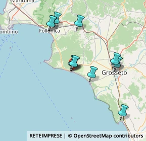 Mappa Fiume Bruna sponda di ponente, 58043 Castiglione della Pescaia GR, Italia (14.71667)