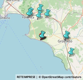 Mappa Fiume Bruna sponda di ponente, 58043 Castiglione della Pescaia GR, Italia (13.38333)