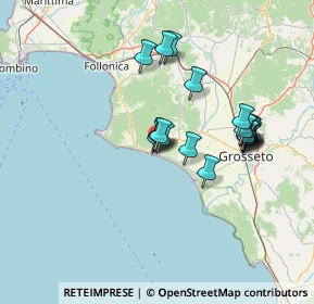 Mappa Fiume Bruna sponda di ponente, 58043 Castiglione della Pescaia GR, Italia (13.0625)