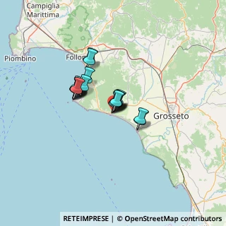 Mappa Fiume Bruna sponda di ponente, 58043 Castiglione della Pescaia GR, Italia (8.64444)
