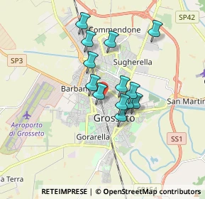 Mappa Viale Goffredo Mameli, 58100 Grosseto GR, Italia (1.36385)