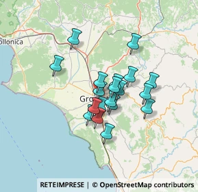 Mappa Via Lago di Varano, 58100 Grosseto GR, Italia (9.9855)