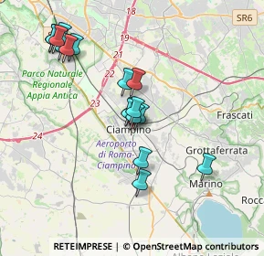 Mappa Via Due Giugno, 00043 Ciampino RM, Italia (3.70647)
