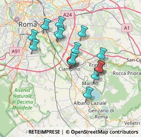 Mappa Via Due Giugno, 00043 Ciampino RM, Italia (6.55067)