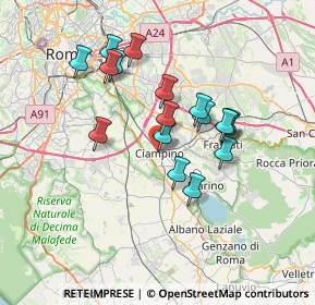 Mappa Via Trento, 00043 Ciampino RM, Italia (6.42294)