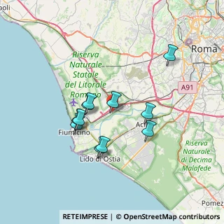 Mappa Via del Caravaggio, 00054 Fiumicino RM, Italia (6.39091)