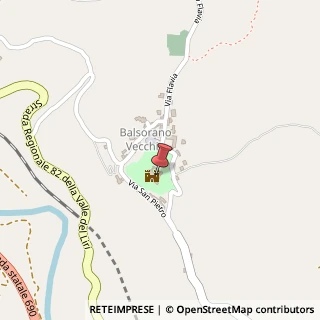 Mappa Via Pianillo, 2, 67052 Balsorano, L'Aquila (Abruzzo)