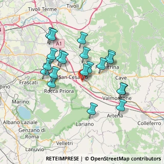 Mappa Via delle Coppe, 00030 San Cesareo RM, Italia (7.121)