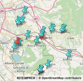 Mappa Via della Favetta, 00030 San Cesareo RM, Italia (8.959)