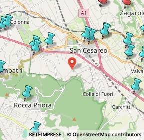 Mappa Via della Favetta, 00030 San Cesareo RM, Italia (3.3565)