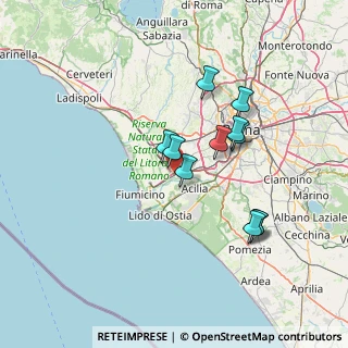 Mappa Complanare A91, 00054 Fiumicino RM, Italia (12.90091)