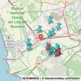 Mappa Complanare A91, 00054 Fiumicino RM, Italia (3.8595)