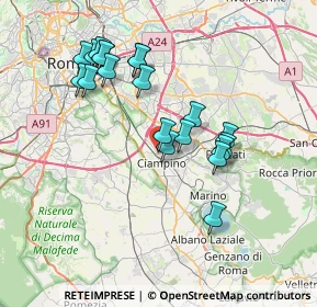 Mappa Via Pietro Mascagni, 00043 Ciampino RM, Italia (7.3645)