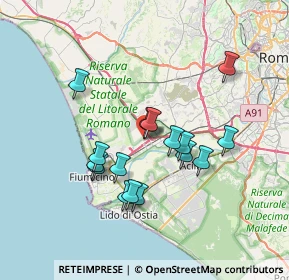 Mappa Market Central Da Vinci, 00054 Piana del Sole RM, Italia (6.52063)