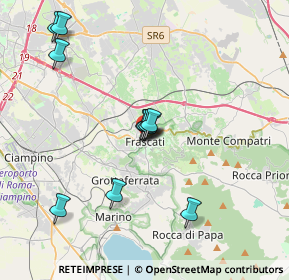 Mappa Via Marcantonio Colonna, 00040 Frascati RM, Italia (3.59364)