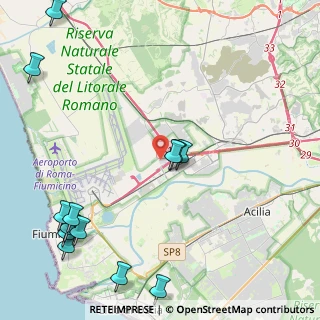 Mappa Via Geminiano Montanari Parco Commerciale Da Vinci, 00054 Fiumicino RM, Italia (6.31857)