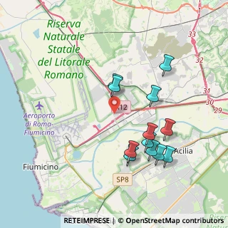Mappa Via Geminiano Montanari Parco Commerciale Da Vinci, 00054 Fiumicino RM, Italia (3.93583)