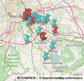 Mappa Via Giosuè Carducci, 00043 Ciampino RM, Italia (6.89)
