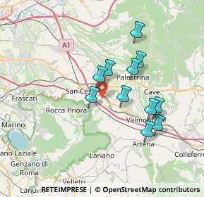 Mappa Via Colle la Torre, 00030 San Cesareo RM, Italia (6.43182)