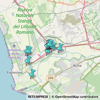 Mappa Via Corona Boreale, 00054 Fiumicino RM, Italia (2.36455)