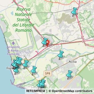 Mappa Via Corona Boreale, 00054 Fiumicino RM, Italia (6.836)