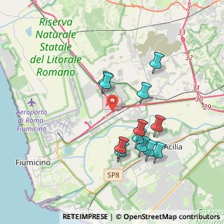Mappa Via Corona Boreale, 00054 Fiumicino RM, Italia (3.64333)