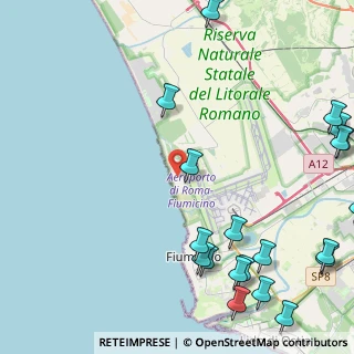 Mappa Via delle Palme, 00054 Fiumicino RM, Italia (6.8395)