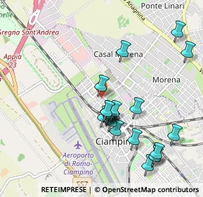 Mappa Via Umberto Giordano, 00043 Ciampino RM, Italia (1.033)