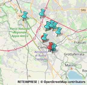 Mappa Via Umberto Giordano, 00043 Ciampino RM, Italia (2.68364)