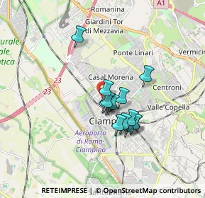 Mappa Via Umberto Giordano, 00043 Ciampino RM, Italia (1.28643)